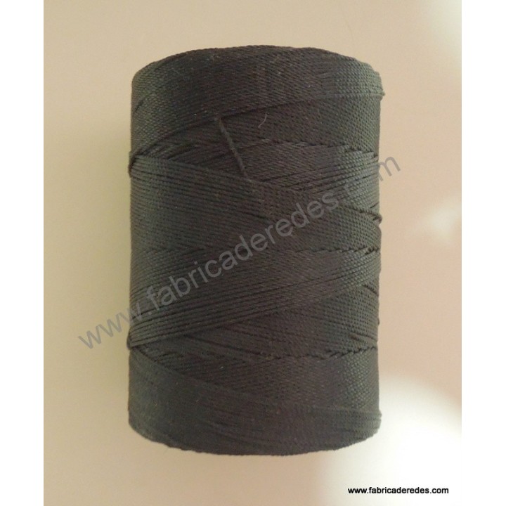Hilo nylon torcido 210/18 negro para armar redes de pescar