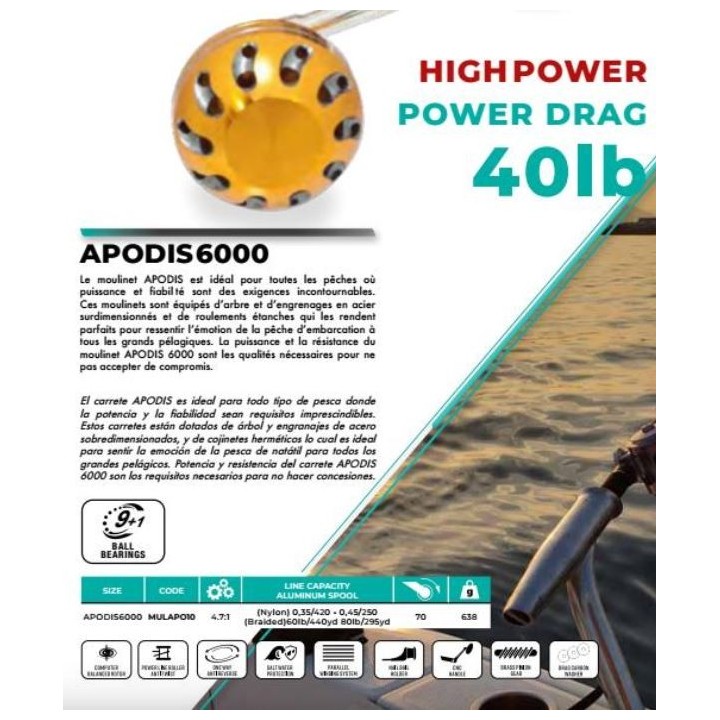Carrete apodis 6000