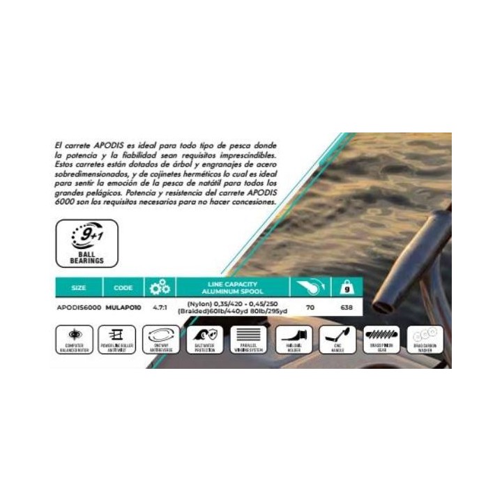 Carrete apodis 6000