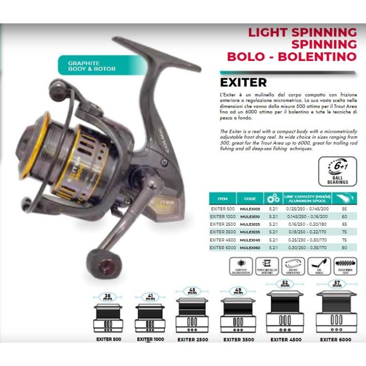 CARRETE EXITER 500 A  6000 COMIC
