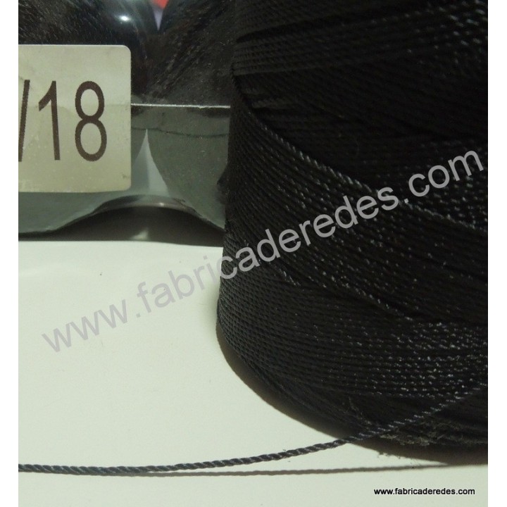 fio nylon 210/18 torcido preto braço rede de pesca