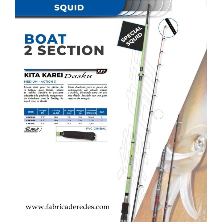 Rod kita karei dasku 7' 2" 2,20mts (160grs) Colmic