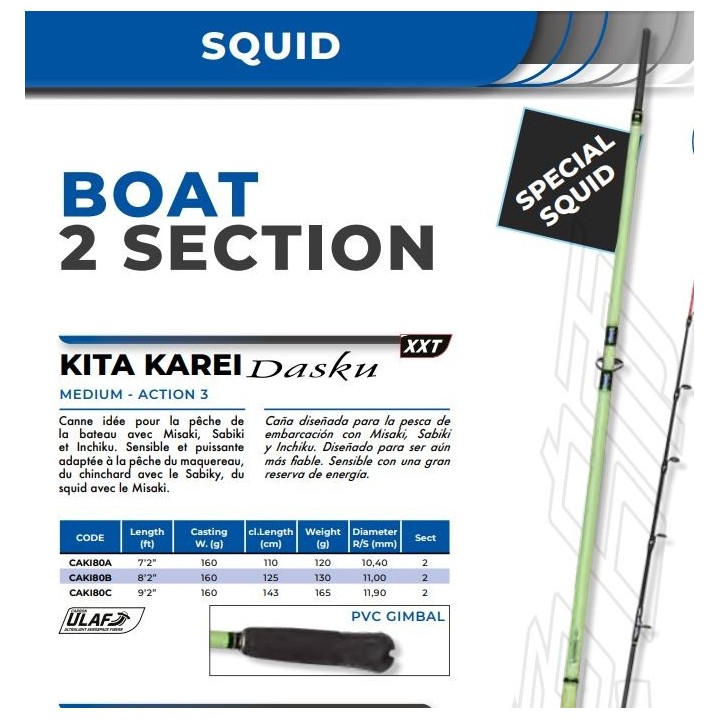 Canne kita karei dasku 7' 2" 2,20mts (160grs) Colmic