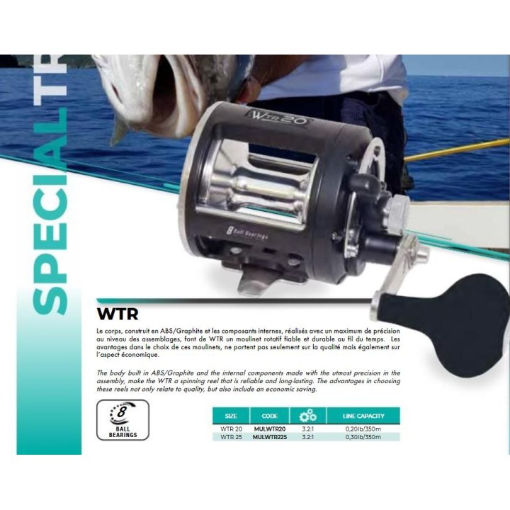Reel Wtr 20- 25 colmic (8bb- 25 lb)