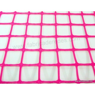 Malla plástica cuadrada rosa 3cm x 3cm 450gramos
