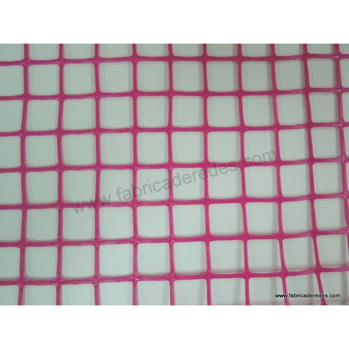 Malla plástica cuadrada rosa 3cm x 3cm 450gramos