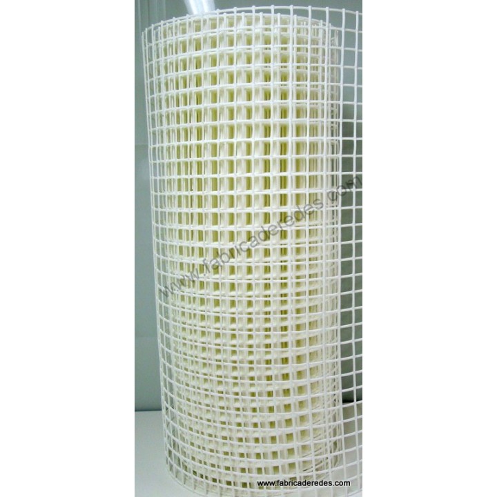 Malha de plástico quadrado branco 3cm x 3cm 750 gramas