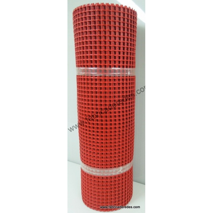 Maille plastique carrée rouge 1.8cm x 1.8cm 620 grammes