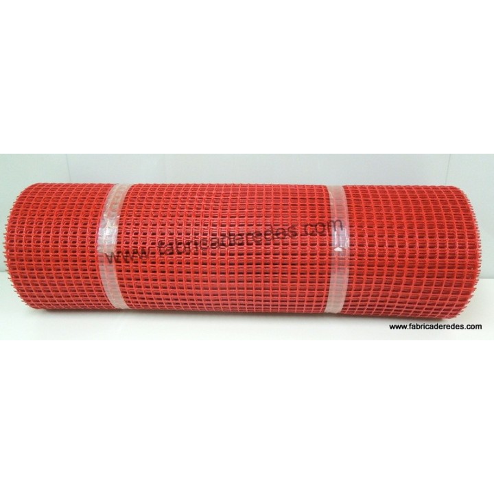 Red square plastic mesh 1.8cm x 1.8cm 620 grams