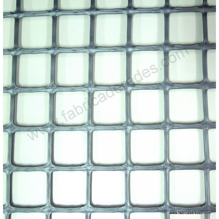 SQUARE PLASTIC MESH silver grey 3CM X 3CM 450 GRAMS