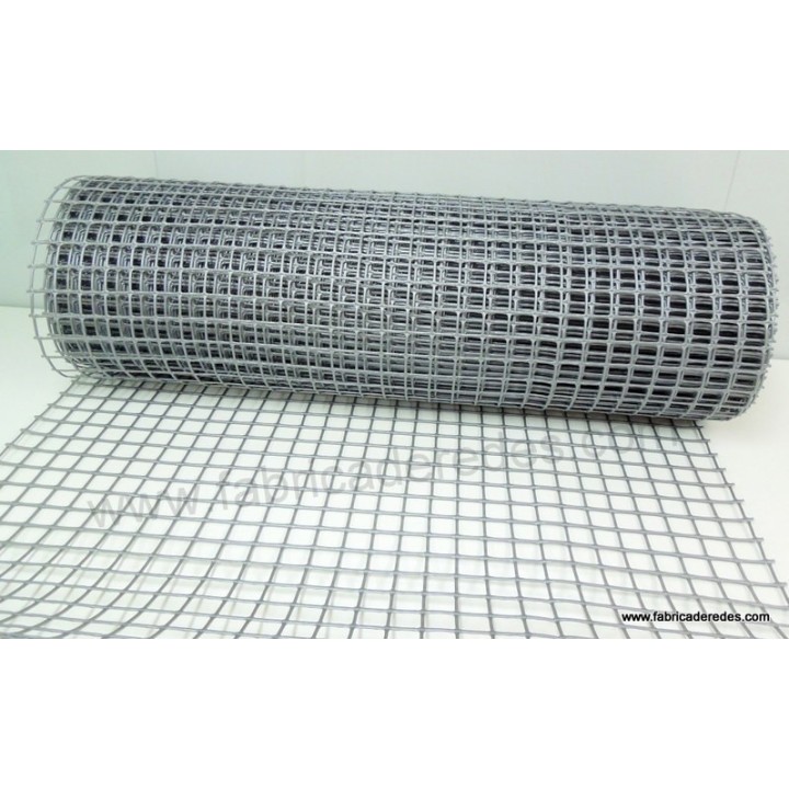 MAGLIA QUADRATA IN PLASTICA grigio argento 3CM X 3CM 450 GRAMMI