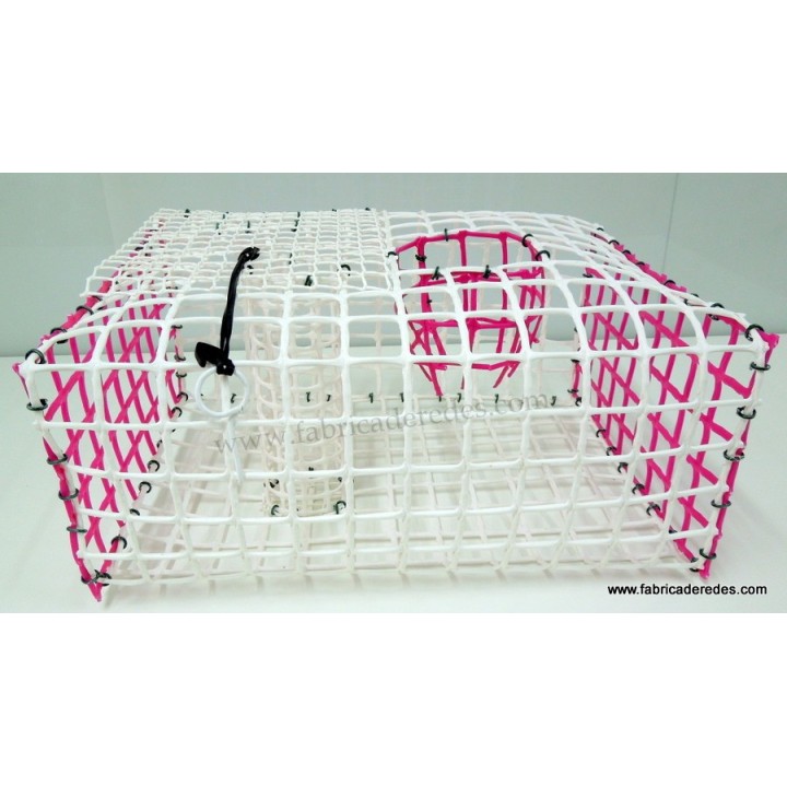 Nasa de pulpo BLANCA Y ROSA