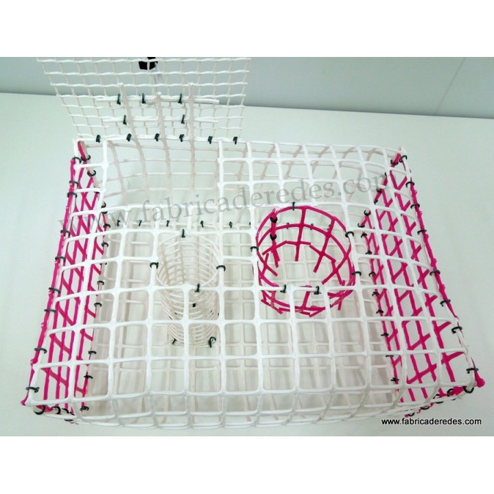 Nasa de pulpo BLANCA Y ROSA