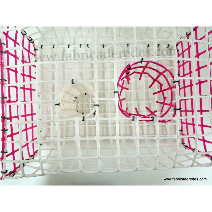 Nasa de pulpo BLANCA Y ROSA