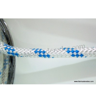 Corde en nylon torsadée de 16 mm x 100 m et 250 mètres de pintes bleue