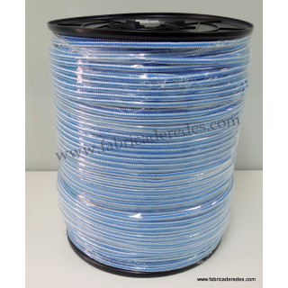 CUERDA POLIPROPILENO 7MM X 500 METROS BLANCO-AZUL