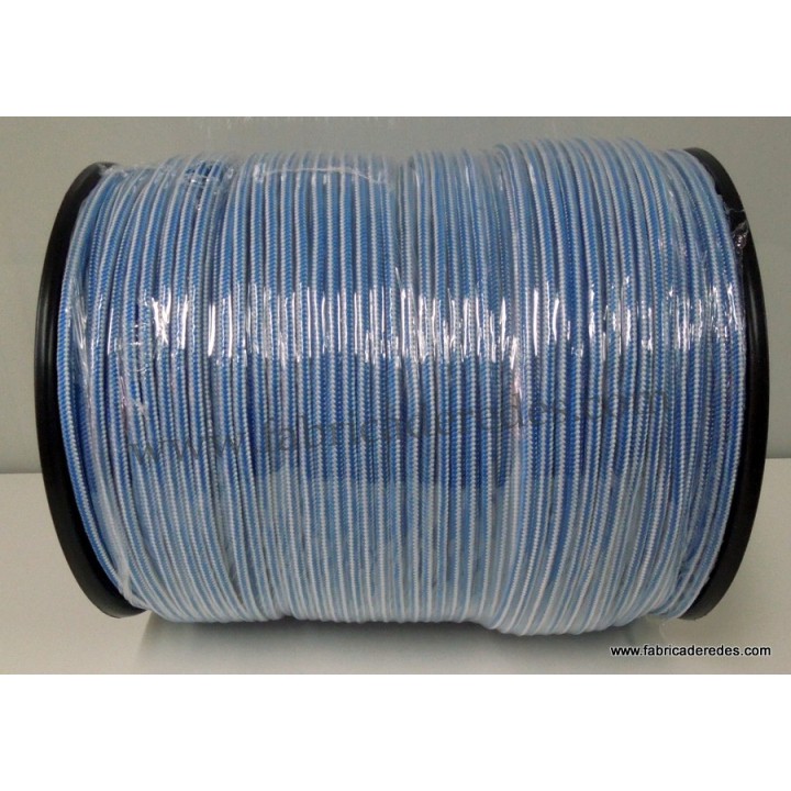 CUERDA POLIPROPILENO 7MM X 500 METROS BLANCO-AZUL