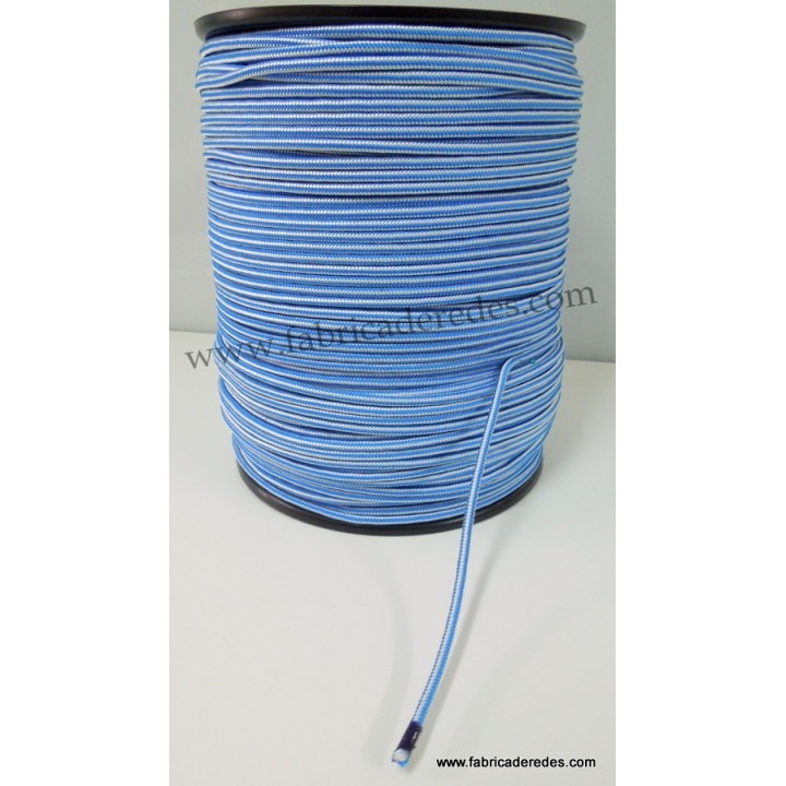 CUERDA POLIPROPILENO 7MM X 500 METROS BLANCO-AZUL