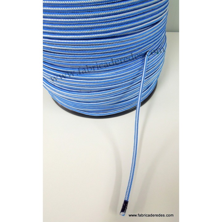 CUERDA POLIPROPILENO 7MM X 500 METROS BLANCO-AZUL