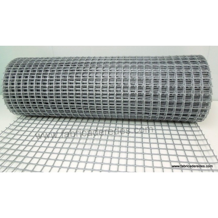 Quadratmaschen Grau Silber 3 cm x 3 cm 650 Gramm