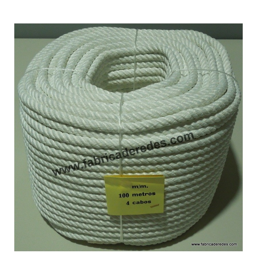 Cuerda de nylon a 4 cabos de alta tenacidad desde 6mm hasta 60mm