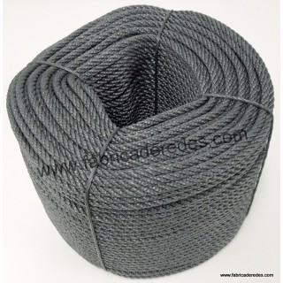 Cuerda polietileno 7mm x 200 metros Gris