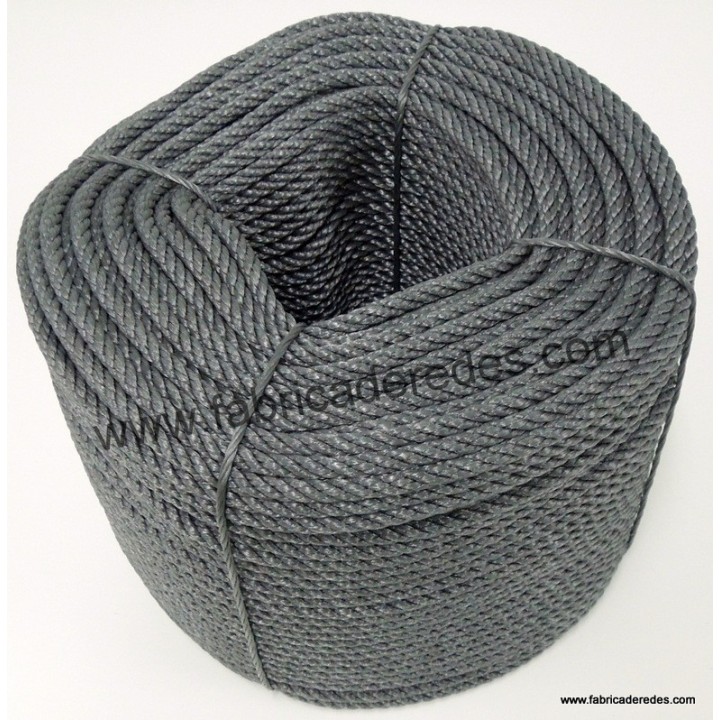 Cuerda polietileno 7mm x 200 metros Gris