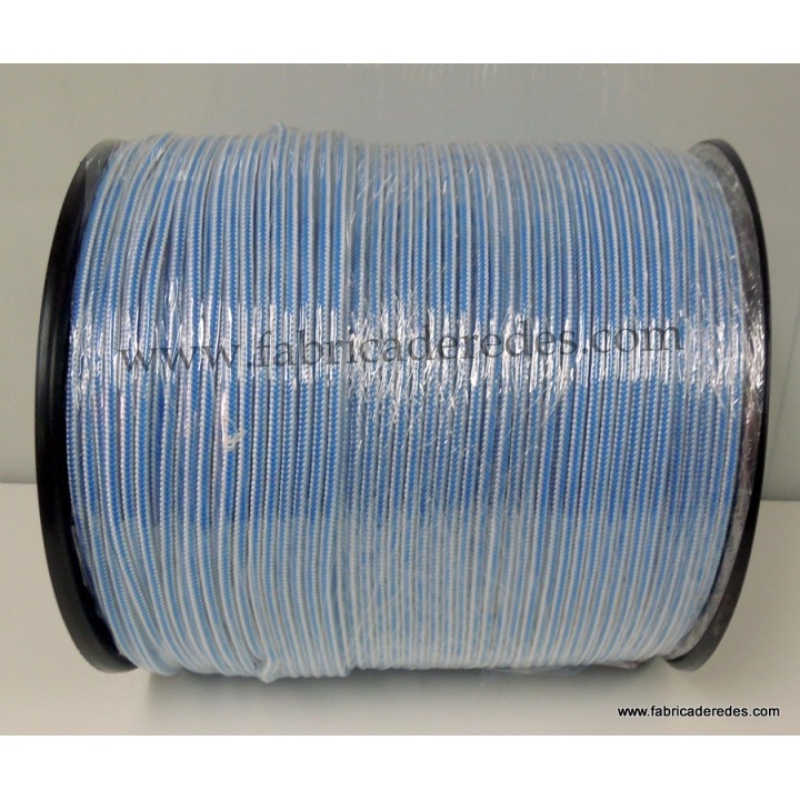 Cuerda polipropileno 6mm x 515 metros BLANCA-AZUL