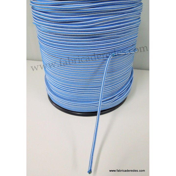 Cuerda polipropileno 6mm x 515 metros BLANCA-AZUL