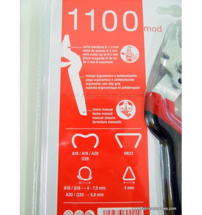 Grapadora simes modelos 1100 utiliza grapas A16 A18 A20 Ω20 HR22.