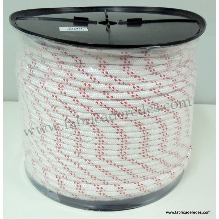 Cabo flotante 8mm Blanco-rojo