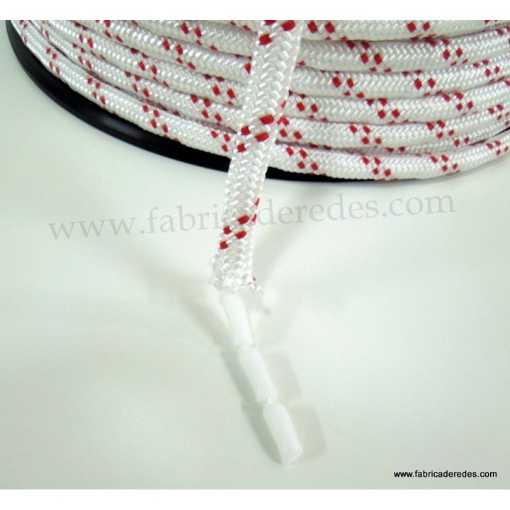 Cabo flotante 8mm Blanco-rojo
