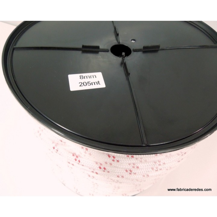 Cabo flotante 8mm Blanco-rojo