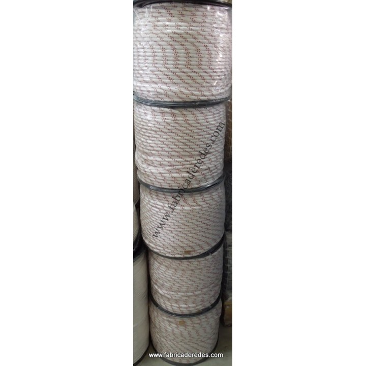 Cabo flotante 8mm Blanco-rojo