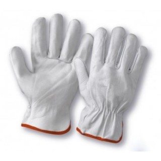 Guante Piel Flor Bovino Gris