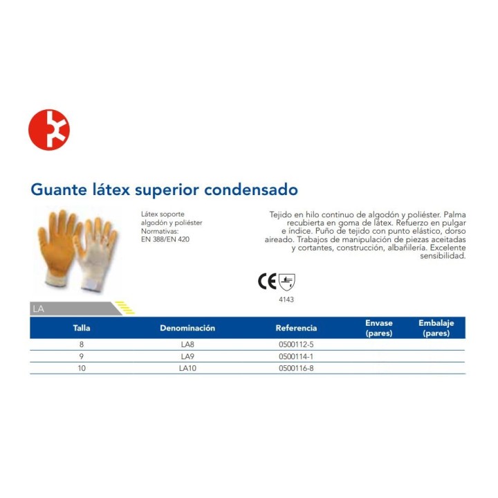 Guante Látex Superior Condensado