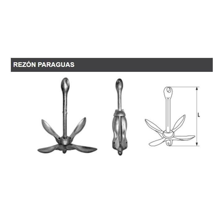 Rezón plegable paraguas