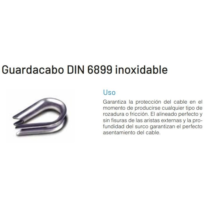 Guardacabos inoxidable 316 aisi