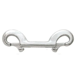 Mosquetón doble fijo inoxidable 316