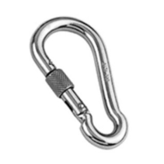 Mosquetón con seguro inox 316