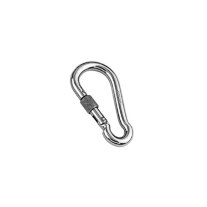 Mosquetón con seguro inox 316