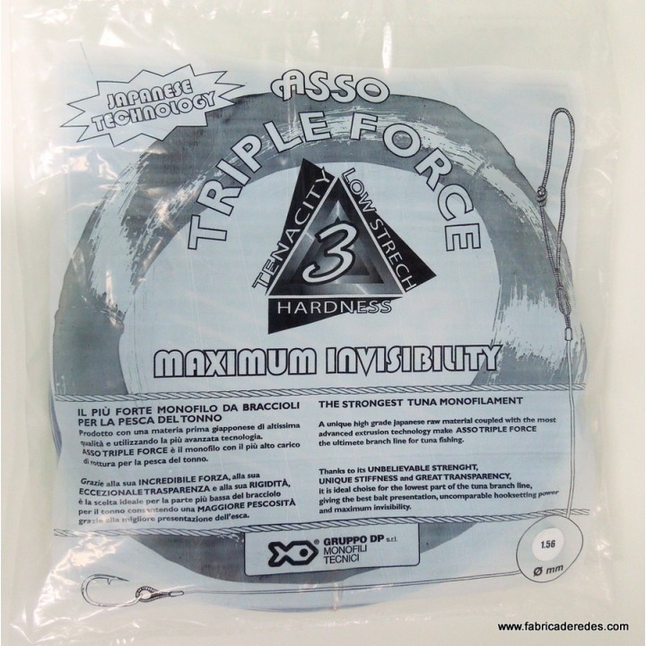 Madeja asso triple forza 156mm x 1000 metros