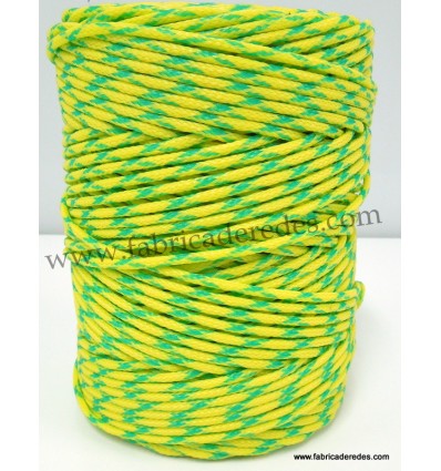 Braided polyethylene thread 3mm Yellow- Green