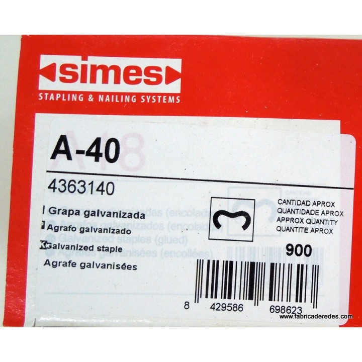 Grapa anillada A-40 GALVANIZADA