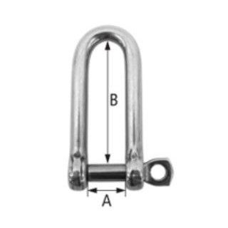 GRILLETE ALARGADO INOX AISI 316