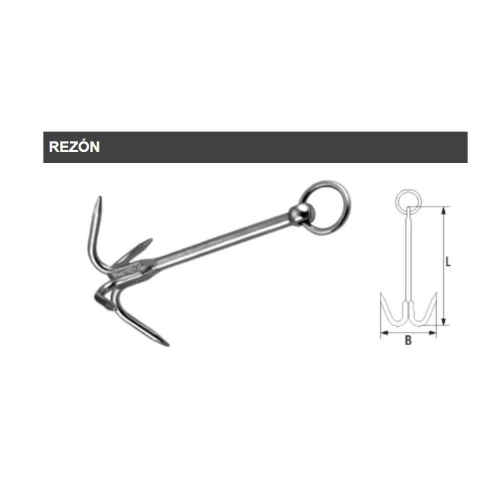 Rezón inoxidable AISI 316