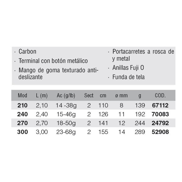 Canne SELECTA DIAMOND KALIKUNNAN 2,10 m à 3,00 mètres