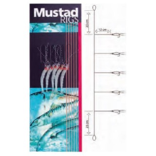 Sabiki mustad T 52 LUMINOUS SHRIMP nº2 (5 hooks)