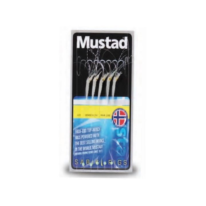 Mustad sabiki MINI SHRIMP GREEN GLOW anzuelos Nº2 y Nº4 (5 ANZUELOS)