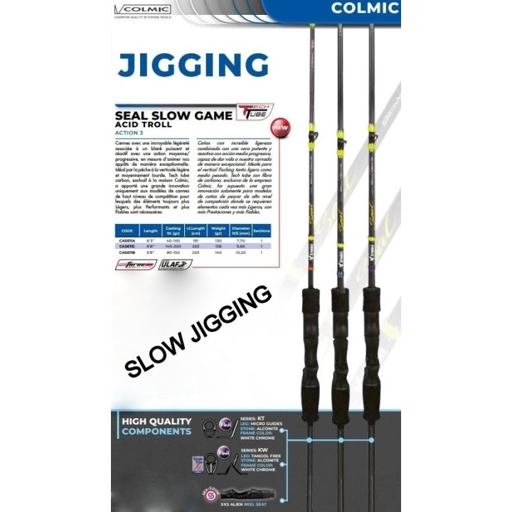 Caña SEAL SLOW GAME Colmic 1,92mts a 2,07mts (40g- 200g)